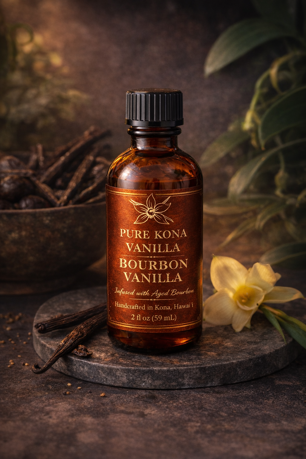 Bourbon Vanilla | Pure Kona Vanilla 2fl oz (59mL)